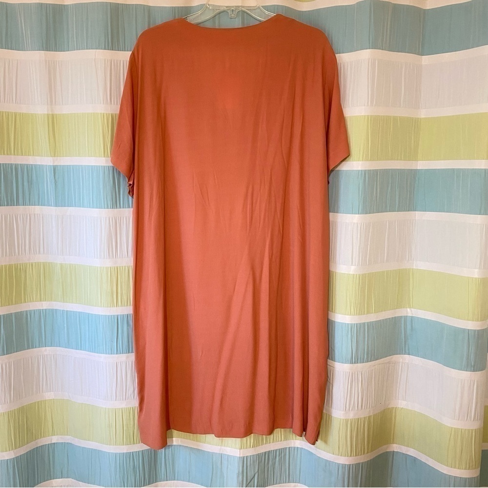 NWT Madewell V-Neck Side Button Easy Shift Dress Sz 2X - Picture 8 of 9